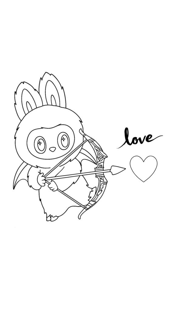 Labubu: página para colorear gratis en PDF imprimible