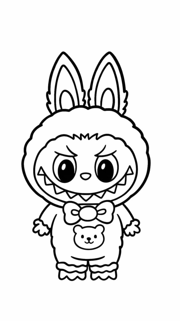 Labubu: página para colorear imprimible