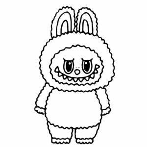 Labubu: página para colorear para preescolares