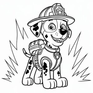 Chase Paw Patrol página para colorear