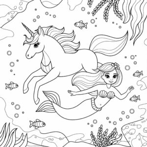 Páginas para colorear de unicornios