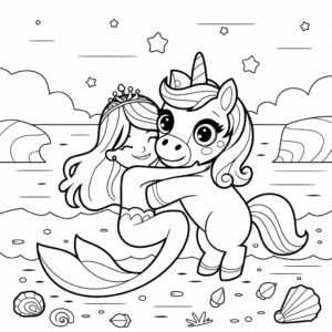 Increíble dibujo de unicornio
