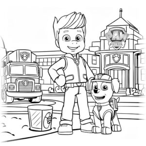 Everest Paw Patrol: página para colorear