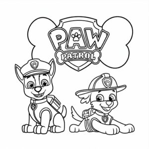 Descarga gratis láminas para colorear de Paw Patrol