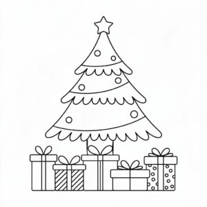 Dibujo de árbol de Navidad