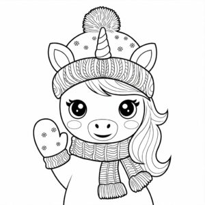 Página para colorear unicornio