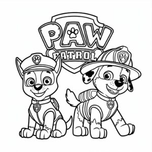 Página para colorear de Navidad de Paw Patrol. Imprime gratis, colorea a tus personajes favoritos y crea recuerdos inolvidables. ¡Descarga ya!