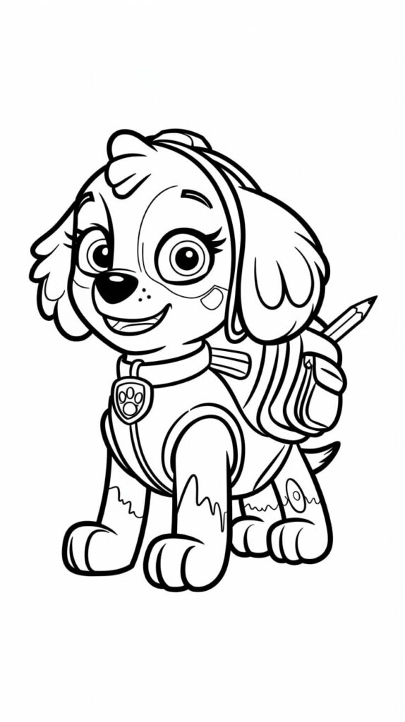 Página para colorear Marshall de Paw Patrol