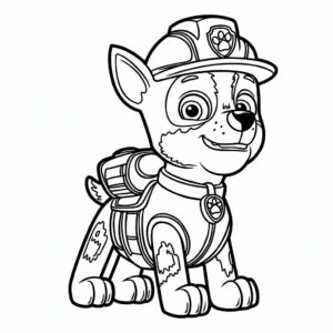 Página para colorear Paw Patrol: todos los cachorros