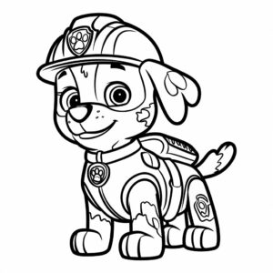 Página para colorear Paw Patrol Dino Rescue para niños - Descarga gratis e imprime ahora
