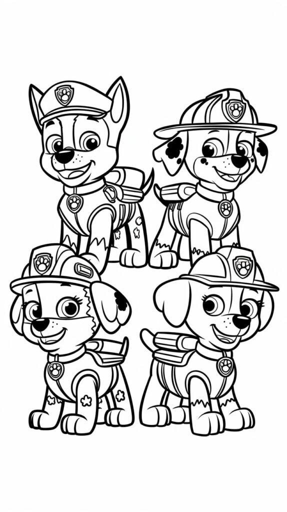 Página para colorear PAW Patrol Ryder