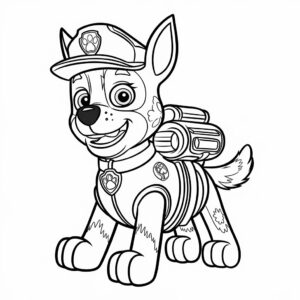 Página para colorear Skye Paw Patrol