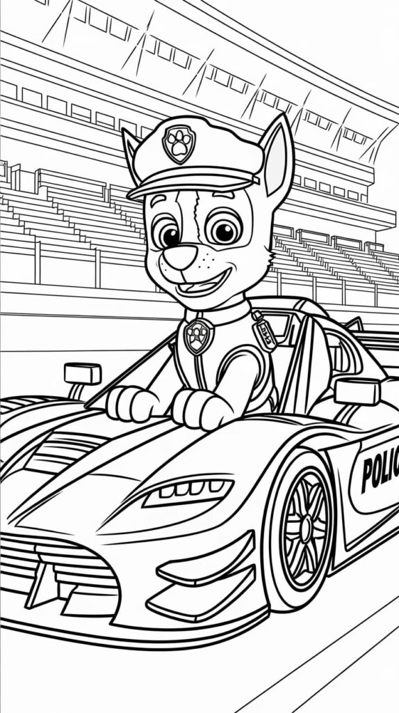 Paw Patrol lámina para colorear