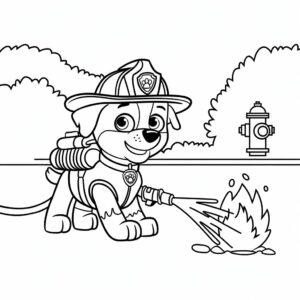 Paw Patrol imprime una página para colorear