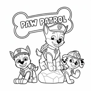 paw patrol página para colorear de Skye