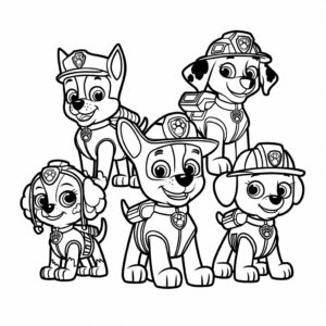 Paw Patrol páginas para colorear