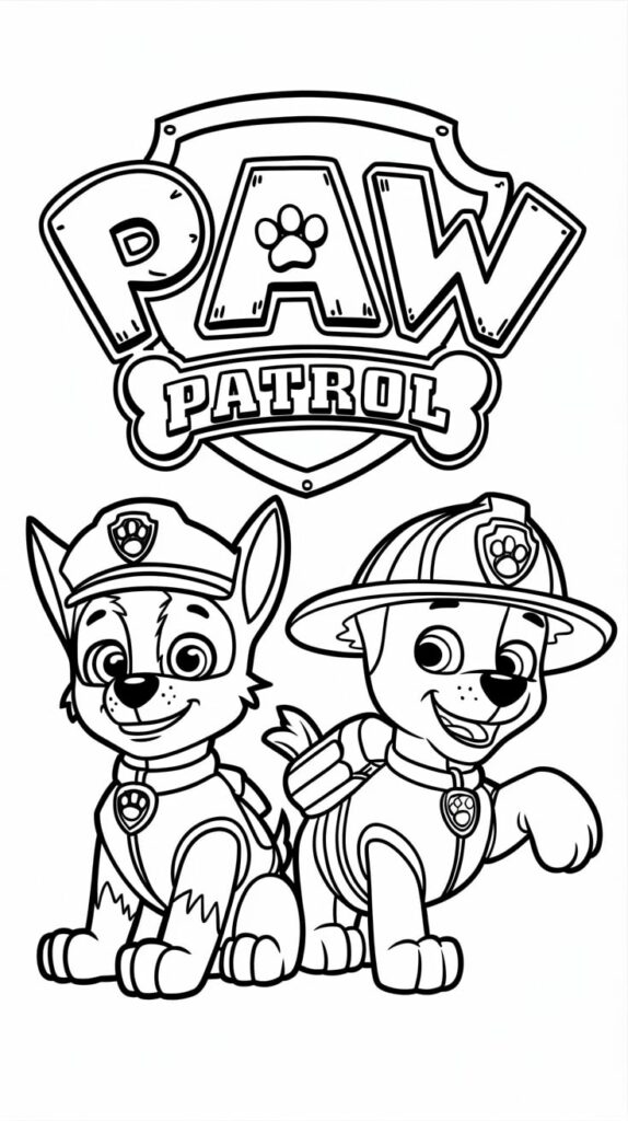 Rocky Paw Patrol: página para colorear