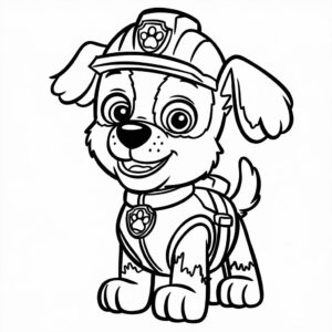 Página para colorear de Skye de Paw Patrol