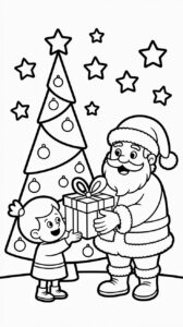 Print Kerstman entrega regalos – totalmente gratis