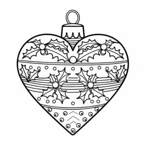 Imagen para colorear de bola de Navidad