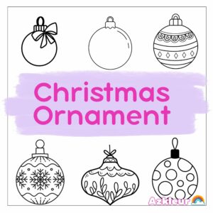 Dibujo para colorear bola de Navidad