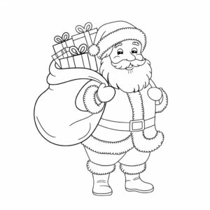 Páginas para colorear de Papá Noel — descarga gratis, imprime y disfruta de divertidos dibujos navideños.