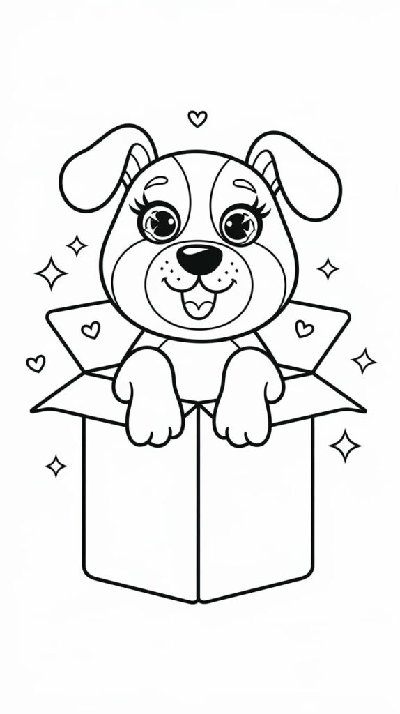 página para colorear de perros