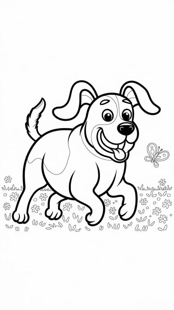 Páginas para colorear de perros y cachorros – Dibujos gratis