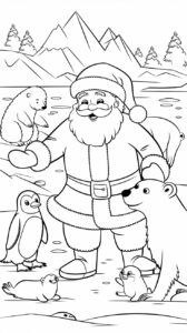 Imprimir dibujo para colorear de Papá Noel