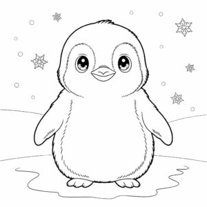 Página para colorear kawaii de animales adorables