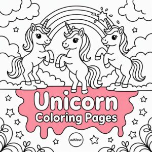 Página para colorear unicornio