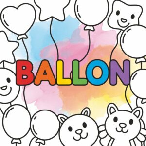 Página para colorear globos