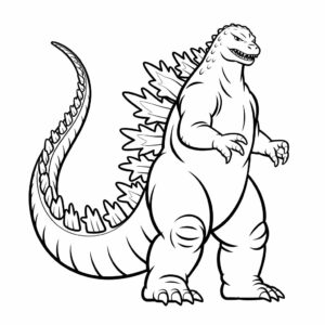 Páginas para colorear de Godzilla - Dibujos para colorear gratis y fáciles de imprimir