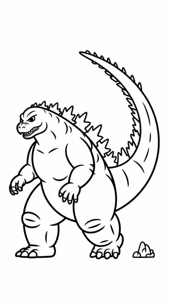 Páginas para colorear de Godzilla gratis