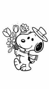 Páginas para colorear de Snoopy gratis para adultos para imprimir