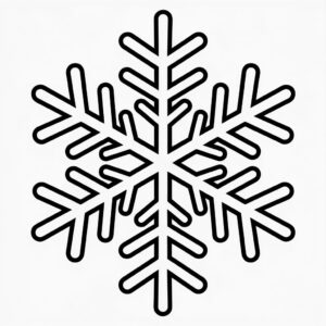 Imprimible gratis – copo de nieve sencillo para colorear