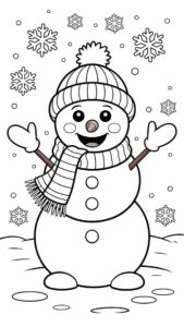 Copito de nieve con muñeco de nieve PDF