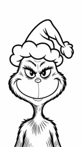 Descarga gratis: la página imprimible para colorear de The Grinch