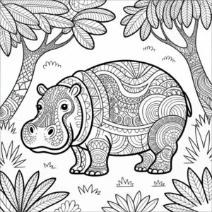 imagen de hipopótamo dibujo