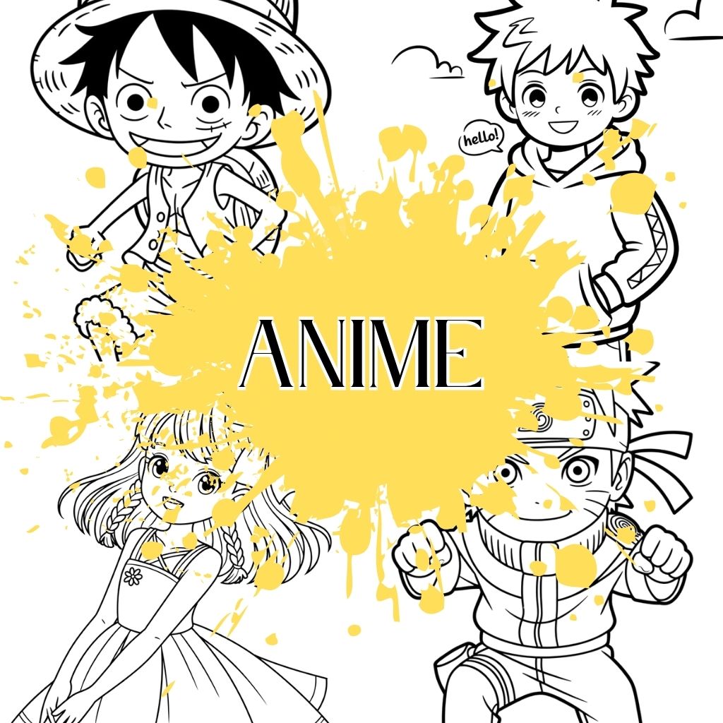 Página para colorear de anime ft