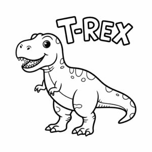 Página para colorear de T-Rex
