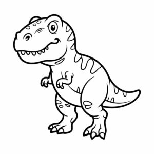 Página para colorear de T-Rex
