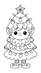 Elf on the Shelf lámina para colorear