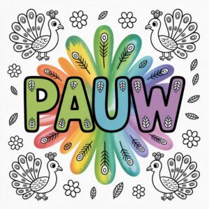 Pavo real para colorear