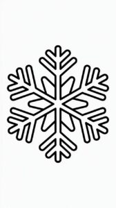 página para colorear de copo de nieve gratis