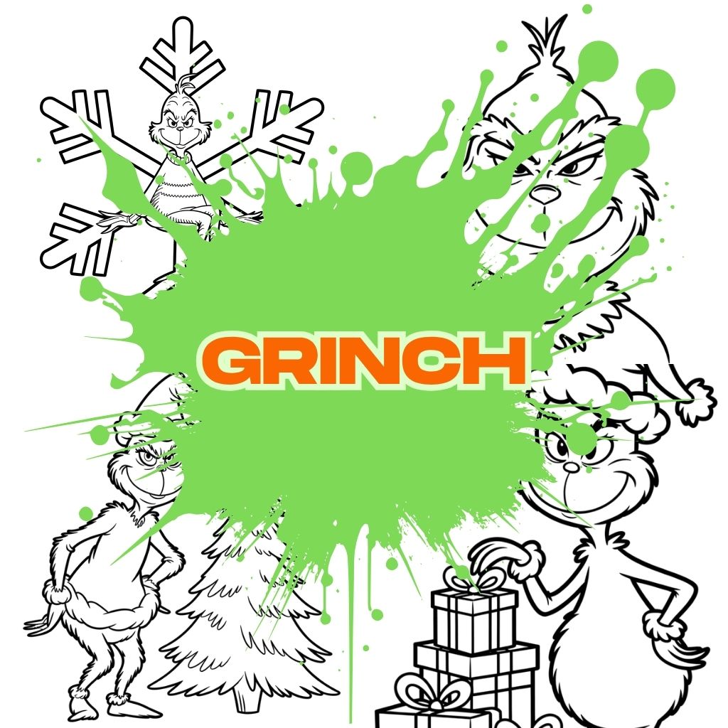 página para colorear del Grinch ft