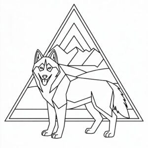 Dibujo de husky siberiano