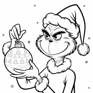 página para colorear del Grinch