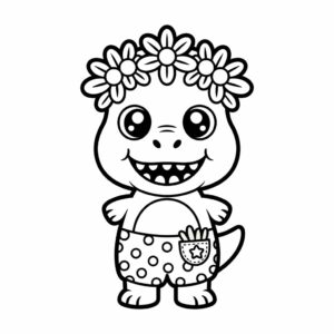 Página para colorear de T-Rex