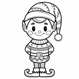 página para colorear de elfos adultos